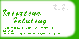 krisztina helmling business card